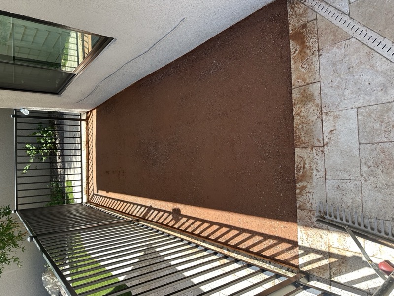 Bare courtyard before remodel