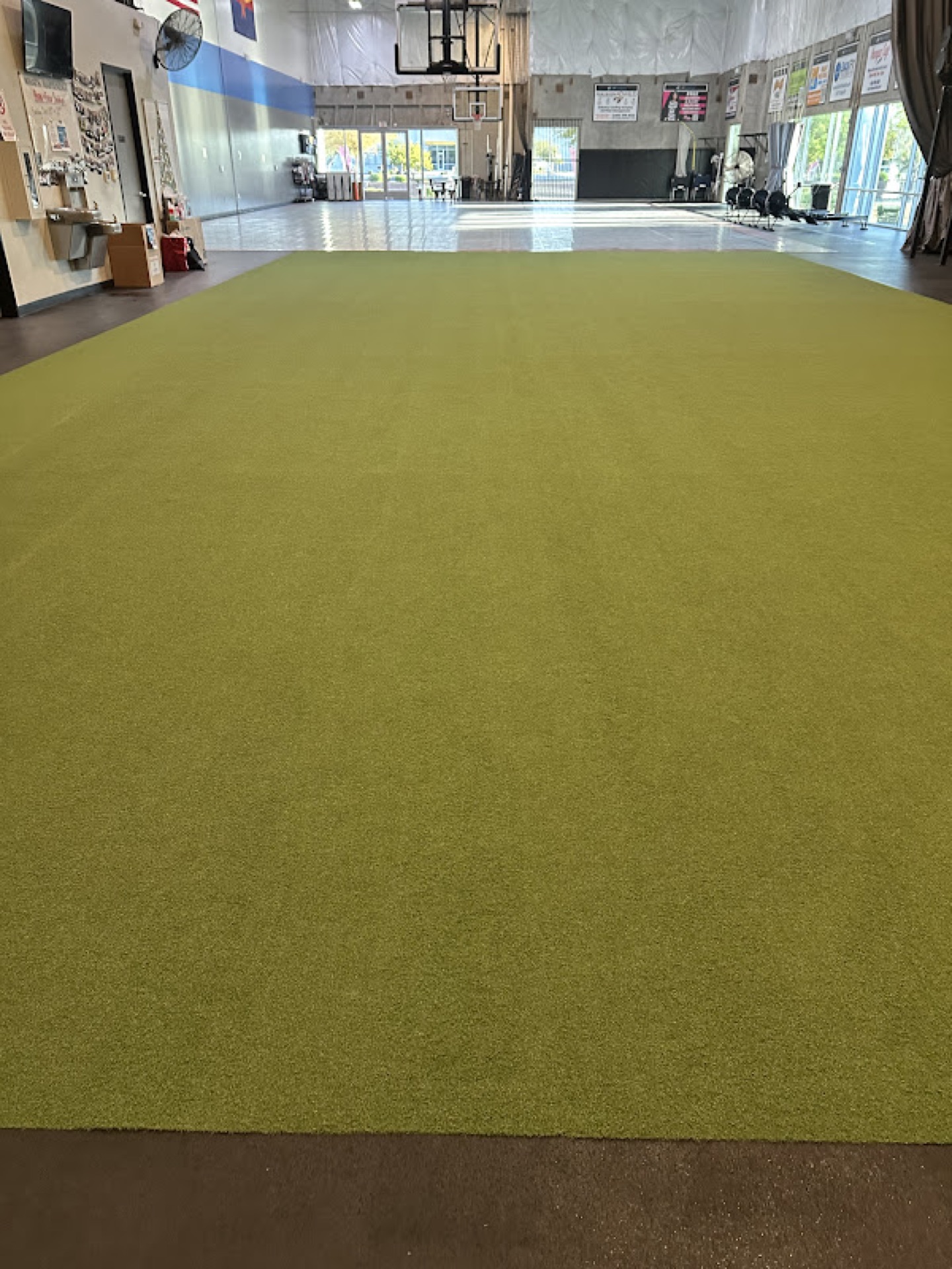 Commercial indoor turf installation