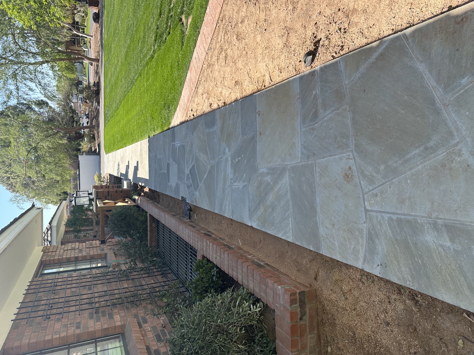 Backyard upgrade with new turf and pavers in San Tan Valley