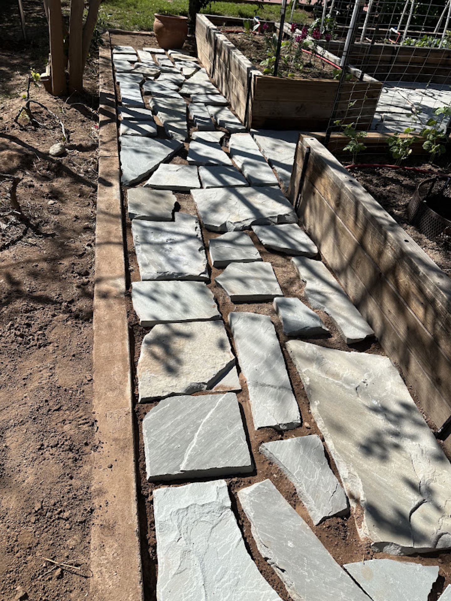 Flagstone walkway